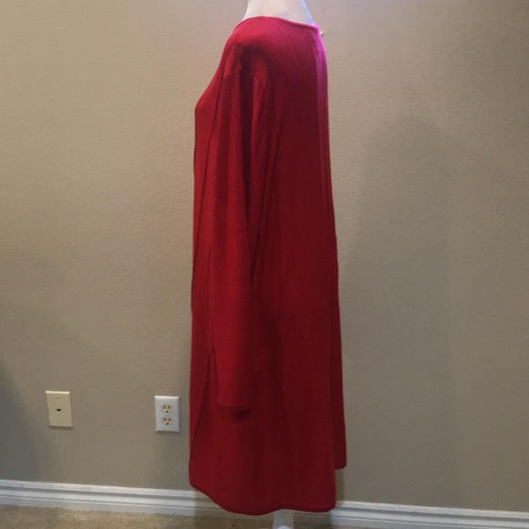 Jessica Howard Ribbed Cable Knit Rounded Neckline Long Sleeved Midi Dress-3X - Picture 4 of 14